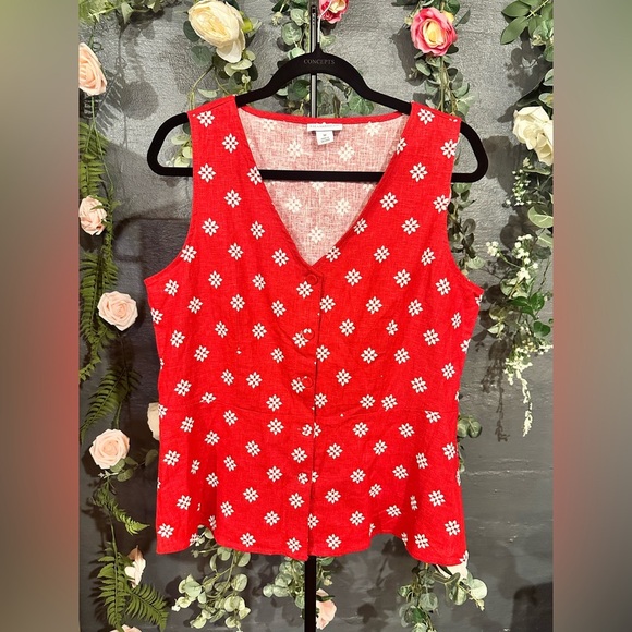 Liz Clairborne short sleeve Blouse | Medium - Picture 2 of 4